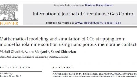Mathematical modeling and simulation of CO2 stripping