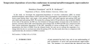 Temperature dependence of zero-bias conductance in metal