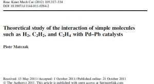 Theoretical study of the interaction of simple molecules