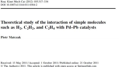 مقاله Theoretical study of the interaction of simple molecules
