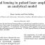 Thermal lensing in pulsed laser amplifiers:analytical model