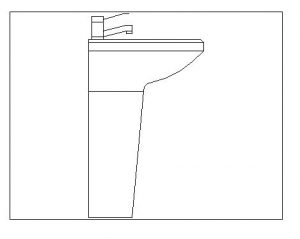 دانلود بلوک اتوکد دستشویی فرنگی| آبجکت اتوکد دو بعدی