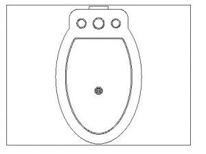 دانلود بلوک اتوکد مبلمان دستشویی فرنگی| آبجکت اتوکد دو بعدی