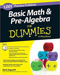  دانلود کتاب 1001 مساله ریاضی و جبر مقدماتی برای احمق ها 1001Basic Math and Pre-Algebra Practice Problems For Dummies