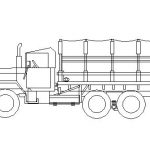 دانلود بلوک اتوکد کامیون از سه نما | آبجکت اتوکد دو بعدی