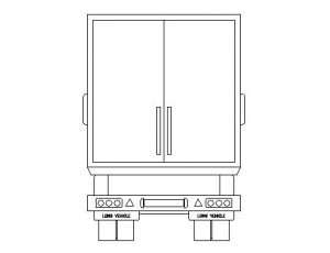 دانلود بلوک اتوکد کامیون از سه نما | آبجکت اتوکد دو بعدی