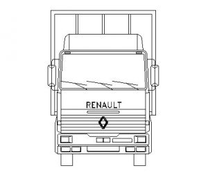 دانلود بلوک اتوکد کامیون از سه نما | آبجکت اتوکد دو بعدی