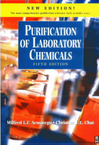 urification of Laboratory Chemicals (تصفیه مواد شیمیایی آزمایشگاهی)